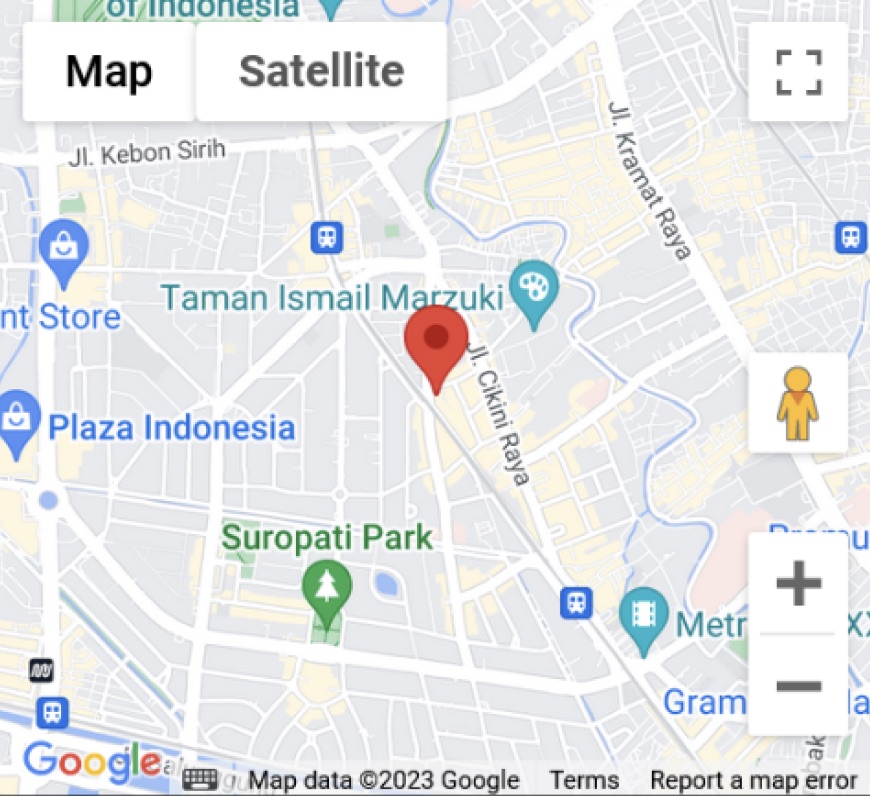 Peta lokasi kantor di Menteng, Jakarta Pusat